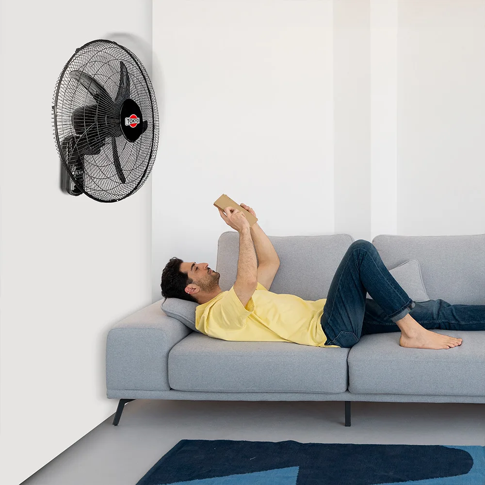 Miniatura 2 - VENTILADOR TOKYO DE PARED 18 TOP18C C/CONTROL 5ASPAS ABS 3VEL 75W 1300RPM - TOKYO - Ventilador de pared -…