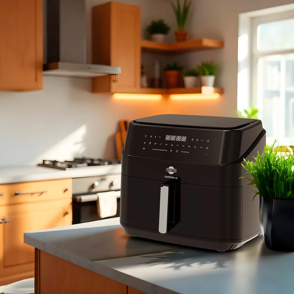 Miniatura 2 - AIR FRYER TOKYO SUPREMA 10LTS DOBLE CANASTA C/DIVISOR EXTRAIBLE 200°C 2400W - TOKYO - Freidora - Rapidit…