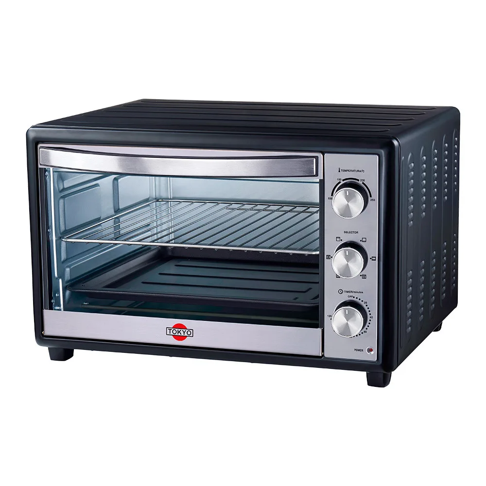HORNO ELECTRICO TOKYO LISTO PLUS 46LTS NEGRO 2REJ/1BAND/1REC.MIG./1AGARRAD. 250 - TOKYO - Horno Eléctrico - Rapidito -…