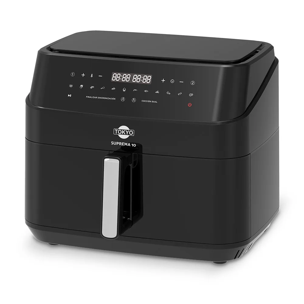 AIR FRYER TOKYO SUPREMA 10LTS DOBLE CANASTA C/DIVISOR EXTRAIBLE 200°C 2400W - TOKYO - Freidora - Rapidito - Loma Grande