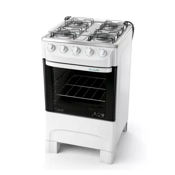 COCINA A GAS MUELLER MFI4BA 04H BLANCO-MODERATTO - MUELLER - Cocina - Rapidito - Loma Grande