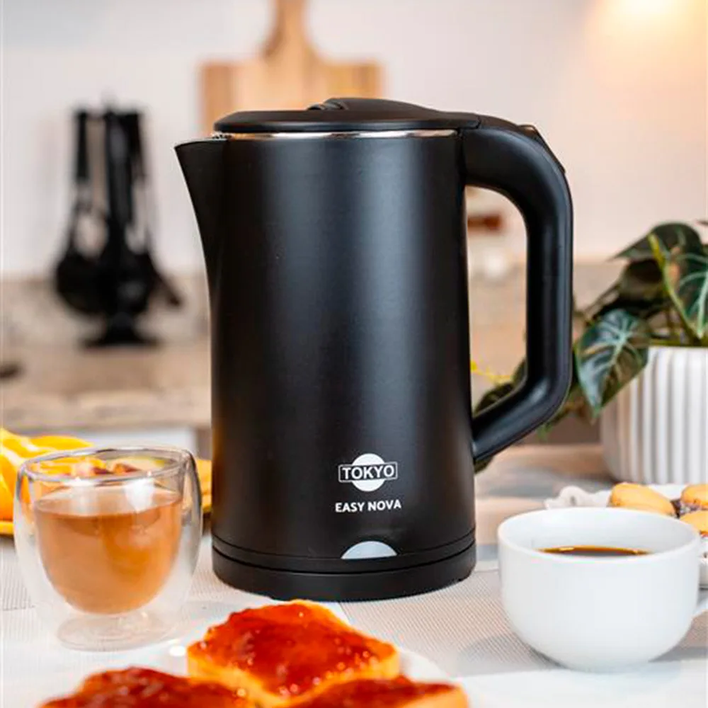 Miniatura 3 - HERVIDORA TOKYO EASY PRO NEGRA JARRA DE ACERO INOXIDABLE 1,7 L 1500 W - TOKYO - Hervidora - Rapidito - Lo…