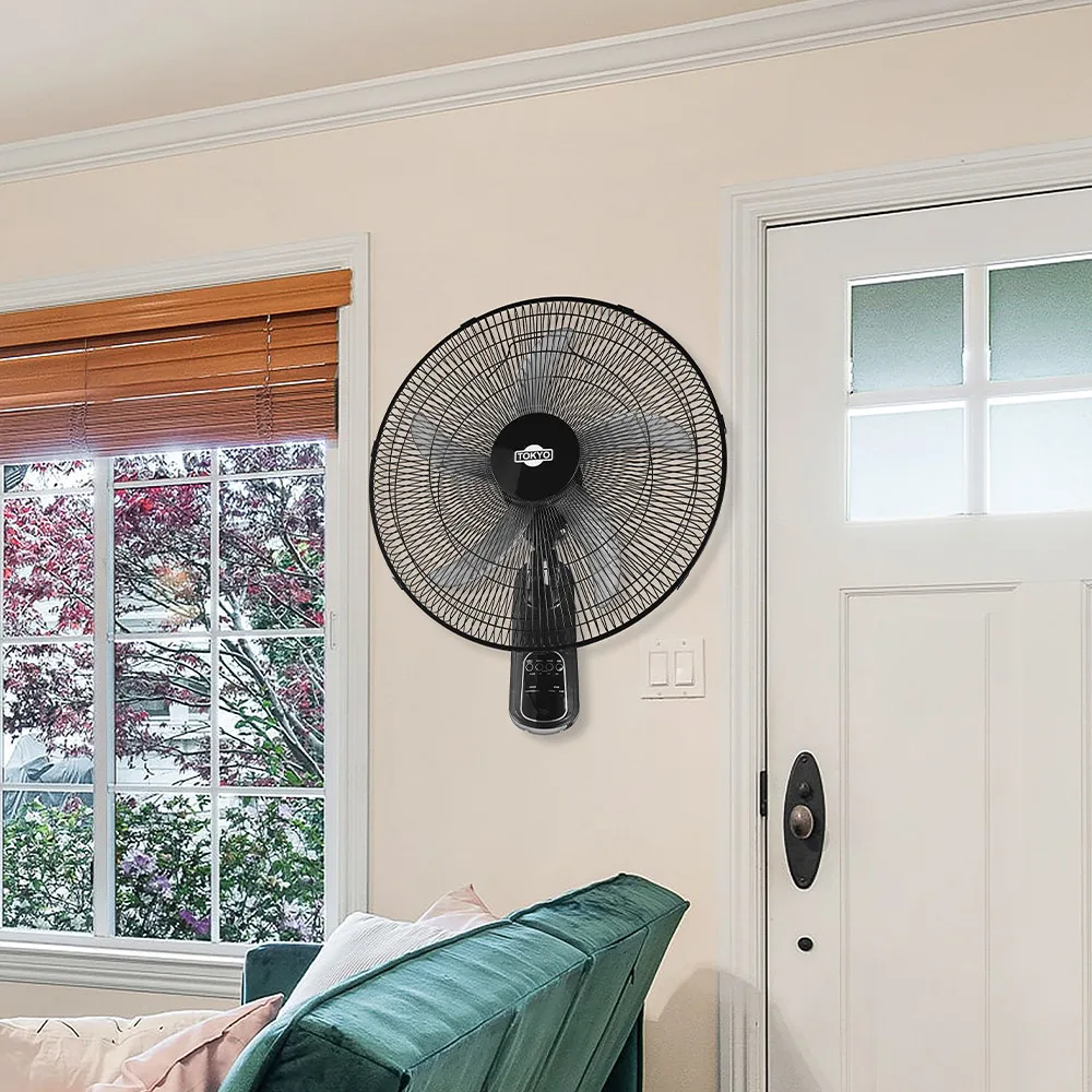 Miniatura 3 - VENTILADOR TOKYO DE PARED 18 TOP18C C/CONTROL 5ASPAS ABS 3VEL 75W 1300RPM - TOKYO - Ventilador de pared -…