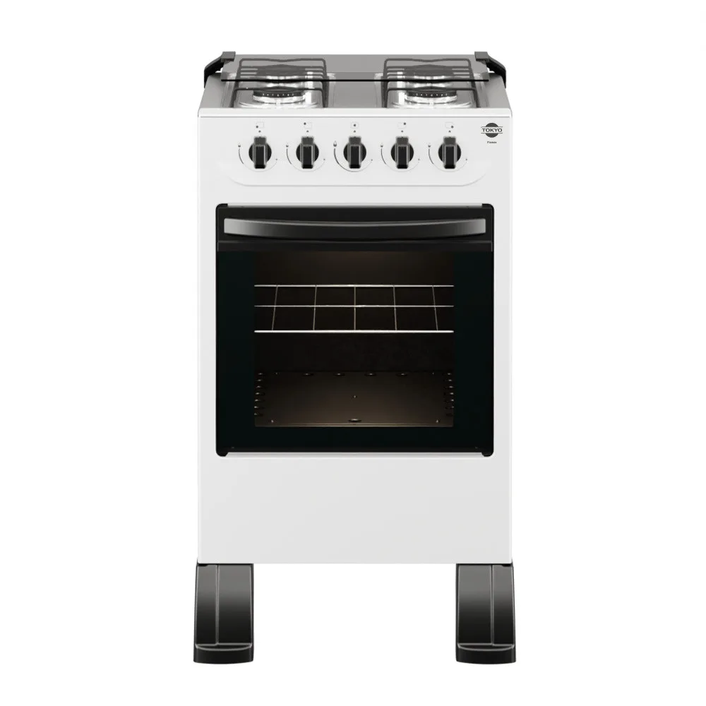 COCINA A GAS TOKYO FLAMEX BLANCO 4H MESA INOX TAPA DE VIDRIO HORNO LIMPIA FACIL - TOKYO - Cocina - Rapidito - Loma Gran…