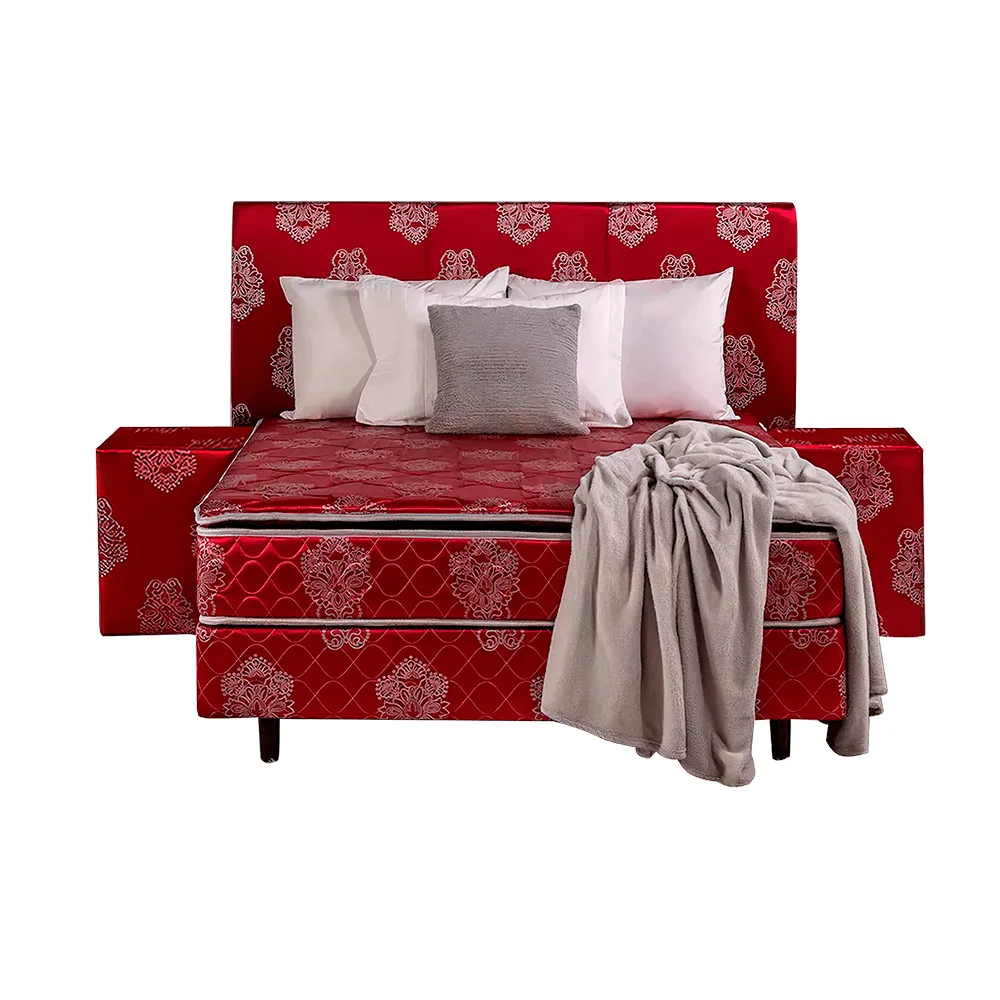 CAMA SOMMIER KOALA DOR 160X200 BORDO - KOALA - CAMAS - Rapidito - Loma Grande