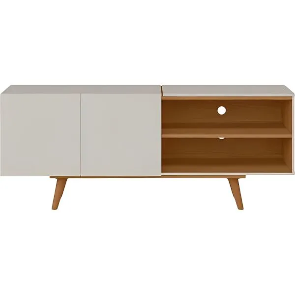 Miniatura 1 - RACK COLIBRI ALDAN OFFWHITE/FREIJO - INVERFIN - Muebles - Rapidito - Loma Grande