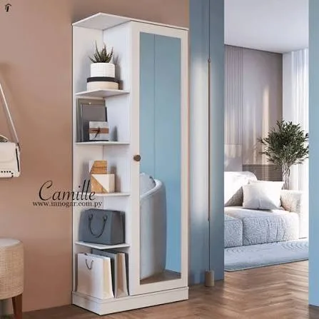 Miniatura 3 - ZAPATERA 680 1PUERTA CON ESPEJO CAMILLE 6202 - ABBA - Muebles - Rapidito - Loma Grande
